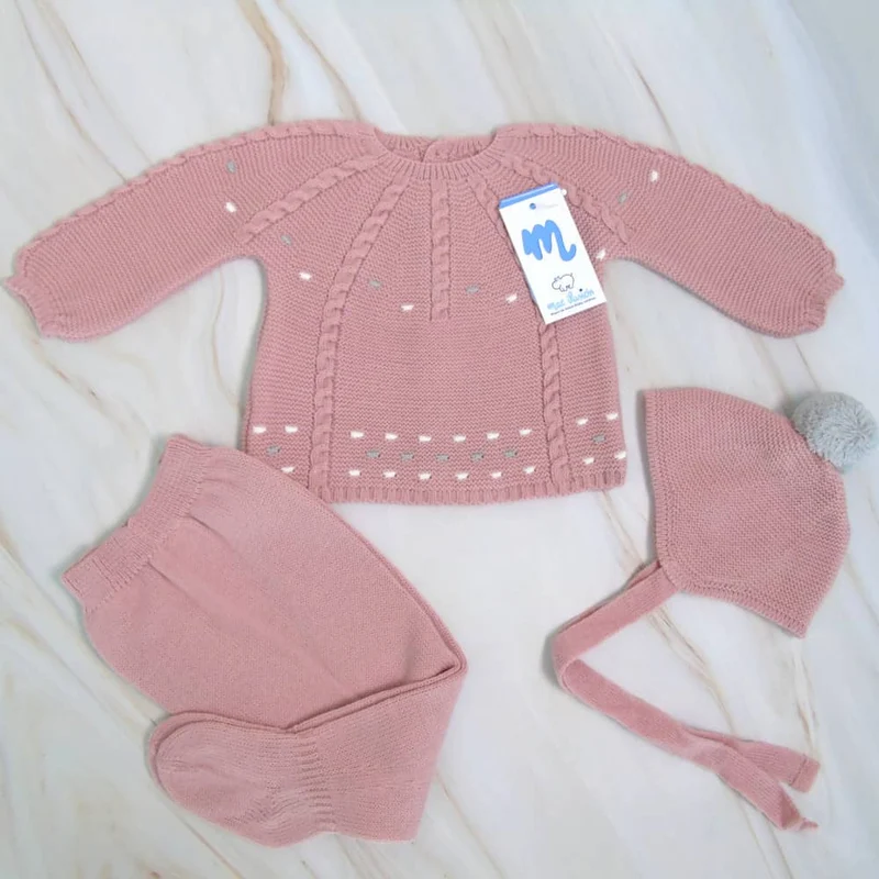 Completo nascita neonato in misto lana