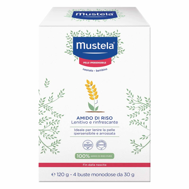 Mustela Amido di Riso 120 g (4x30 g)