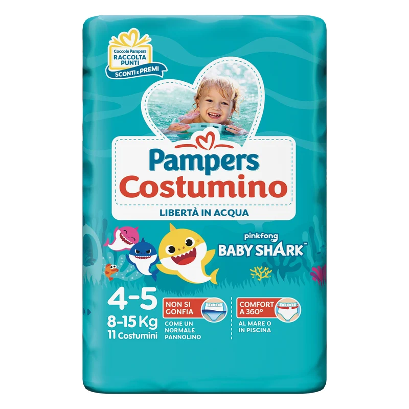 Pampers Pannolini Costumino Taglia 4-5 (8-15 kg) 11 pezzi
