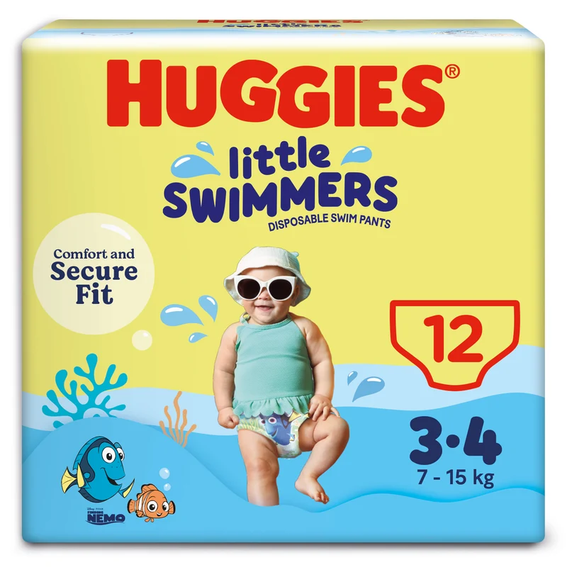 Huggies Pannolini Costumino Little Swimmers Taglia 3-4 (7-15 kg) 12 pezzi