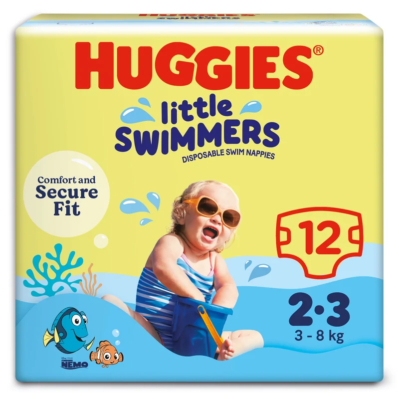 Huggies Pannolini Costumino Little Swimmers Taglia 2-3 (3-8 kg) 12 pezzi