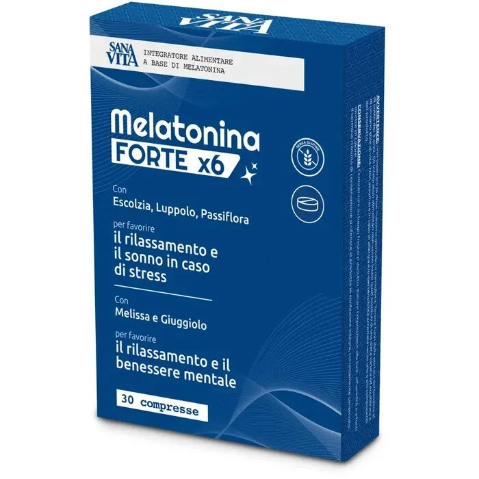 Sanavita Melatonina Forte X6 30 Compresse
