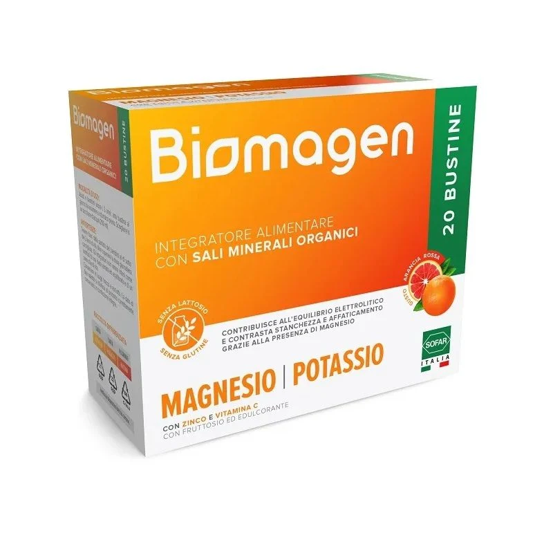 Biomagen Sali Minerali Magnesio Potassio 20 Bustine