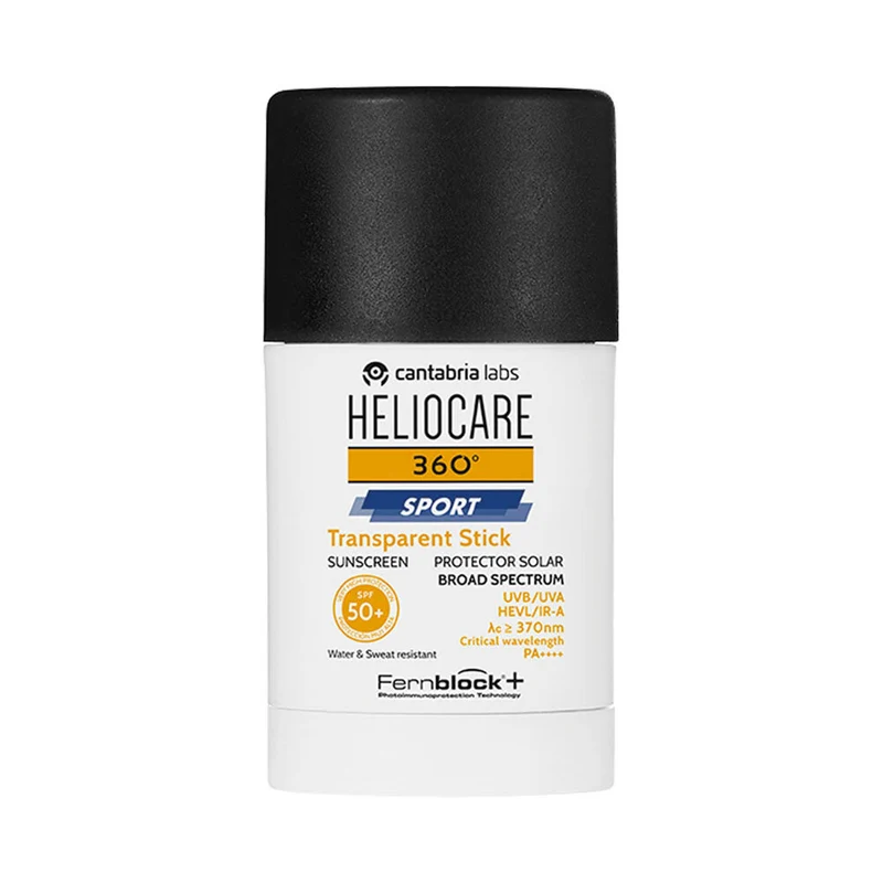Heliocare 360° Sport Transparent Stick protezione solare SPF50+ 25g