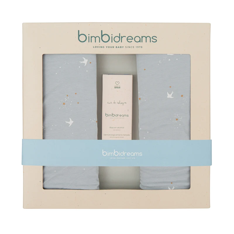 CONFEZIONE REGALO NASCITA - RONDINI BLU