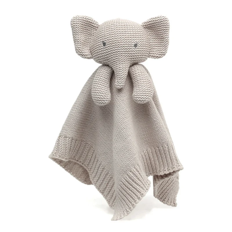 DOUDOU NEONATO IN COTONE ELEFANTE GRIGIO