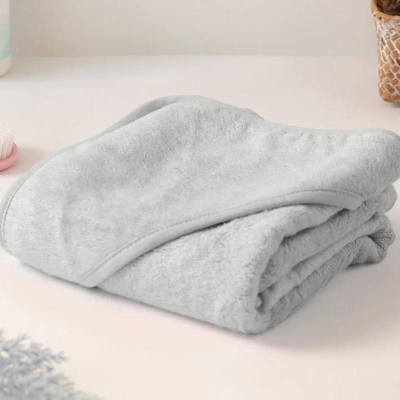 ACCAPPATOIO ASCIUGAMANO CON CAPPUCCIO NEONATO IN BAMBOO GRIGIO