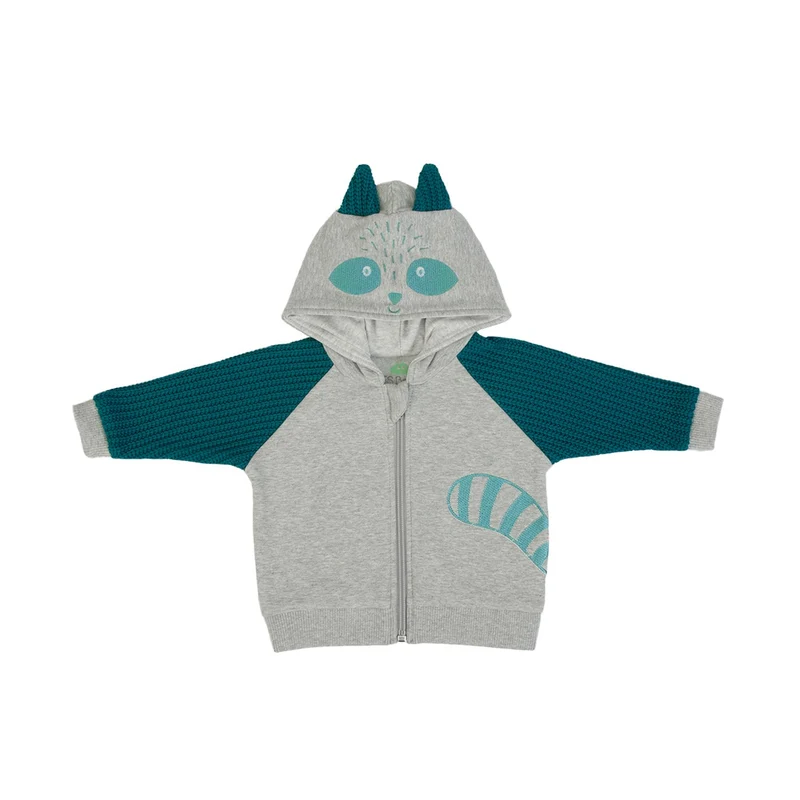 GIACCA FELPA NEONATO CON ZIP - VOLPE