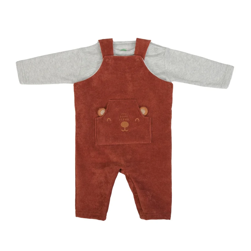 COMPLETO CON SALOPETTE BAMBINO VELLUTO - AMICI DELLA FORESTA