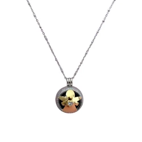 COLLANA CHIAMA ANGELI GRAVIDANZA - ANGELO DORATO CON STRASS