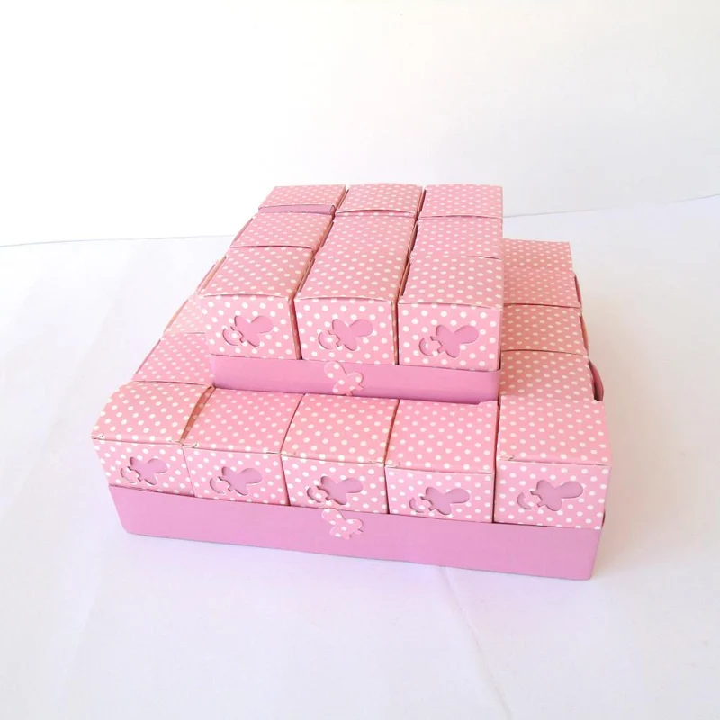 TORTA BOMBONIERA NASCITA BATTESIMO CIUCCIO ROSA