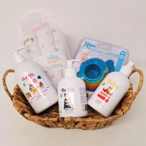 CESTO NASCITA NEONATO - IDEA REGALO NASCITA - BAGNETTO