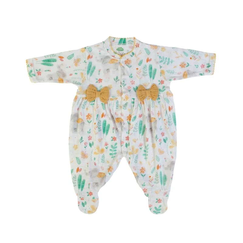 TUTINA NEONATO NASCITA IN COTONE MANICA LUNGA - VINTAGE