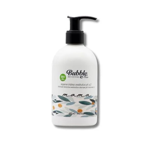 SAPONE INTIMO MAMMA RESTITUTIVO PH 4,5 - GRAVIDANZA - BUBBLE E CO - LINEA MA.MA
