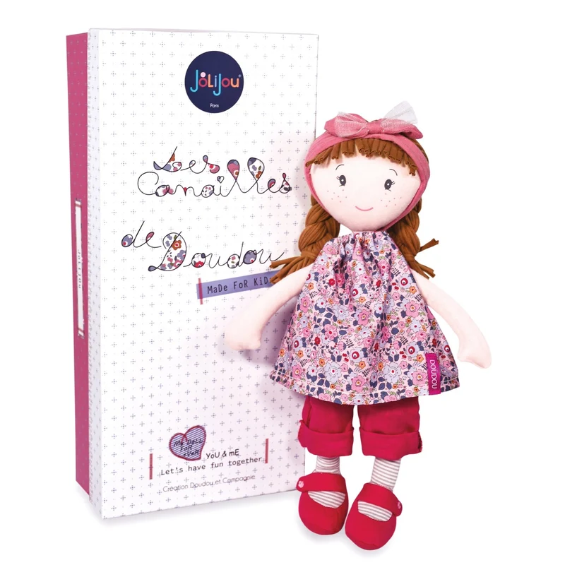BAMBOLA IN TESSUTO CM 36 CAPUCINE - ROSA - JOLIJOU