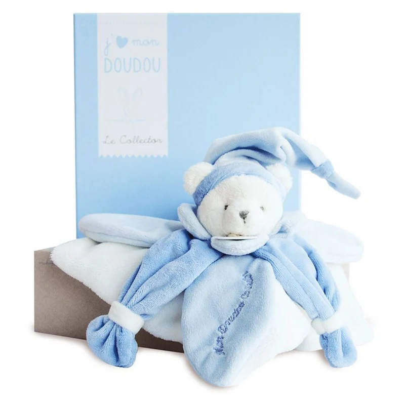 DOUDOU ET COMPAGNIE - DOUDOU NEONATO NASCITA ORSO BLU 24 CM