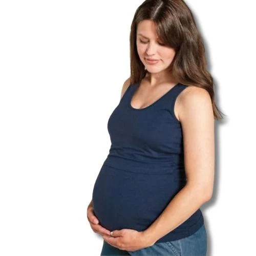 CANOTTA PREMAMAN E ALLATTAMENTO - BLU - FRUGI