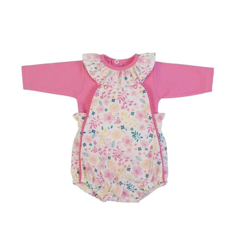 PAGLIACCETTO NEONATA SALOPETTE E BODY - FIORI