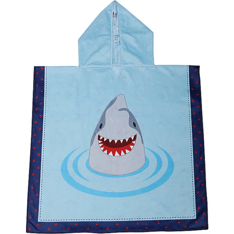 PONCHO MARE BAMBINO CON CAPPUCCIO - SQUALO 2-6 ANNI
