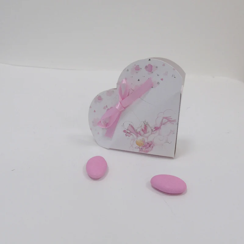 CONFETTATA NASCITA BATTESIMO COMPLEANNO - SCATOLINA PORTA CONFETTI CUORE
