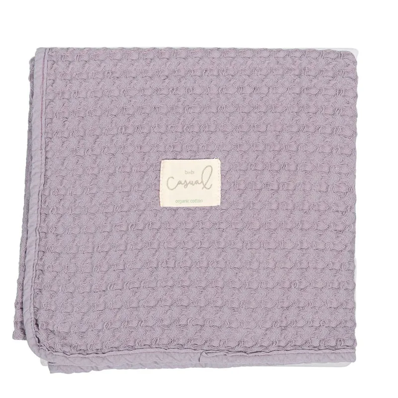 COPERTINA NEONATO CARROZZINA CULLA PASSEGGINO IN CROCHET - COTONE - LILLA