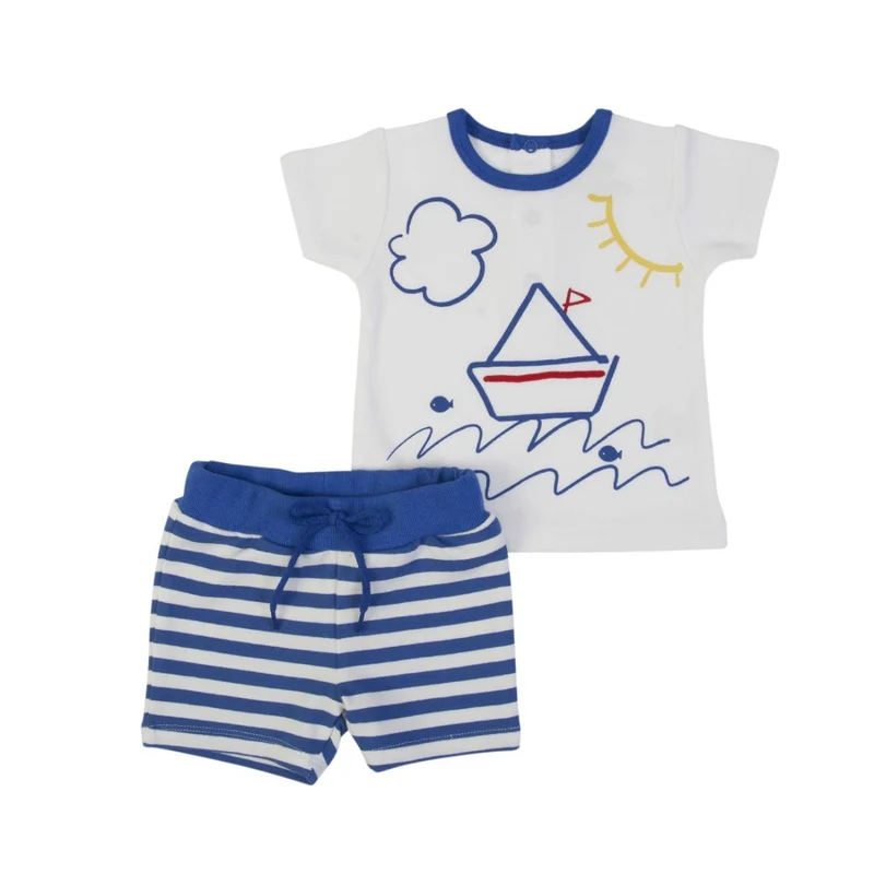 COMPLETO NEONATO BAMBINO MEZZA MANICA - BARCA