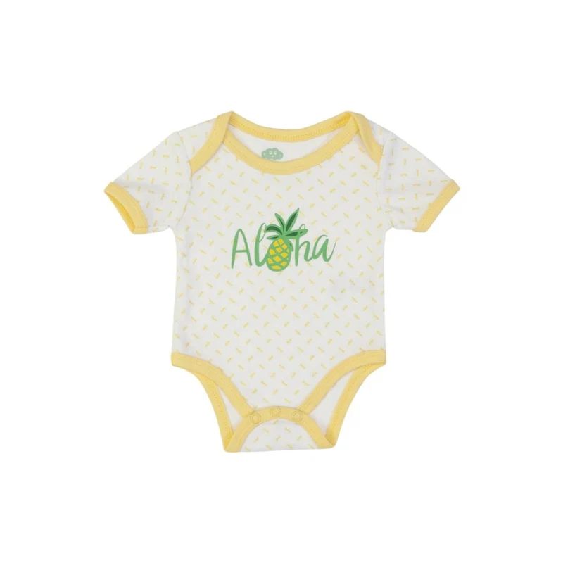 BODY NEONATO BAMBINO - BIANCO GIALLO