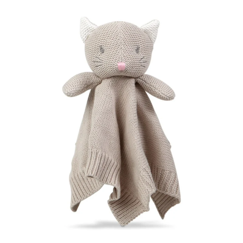 DOUDOU NEONATO IN COTONE GATTINO GRIGIO