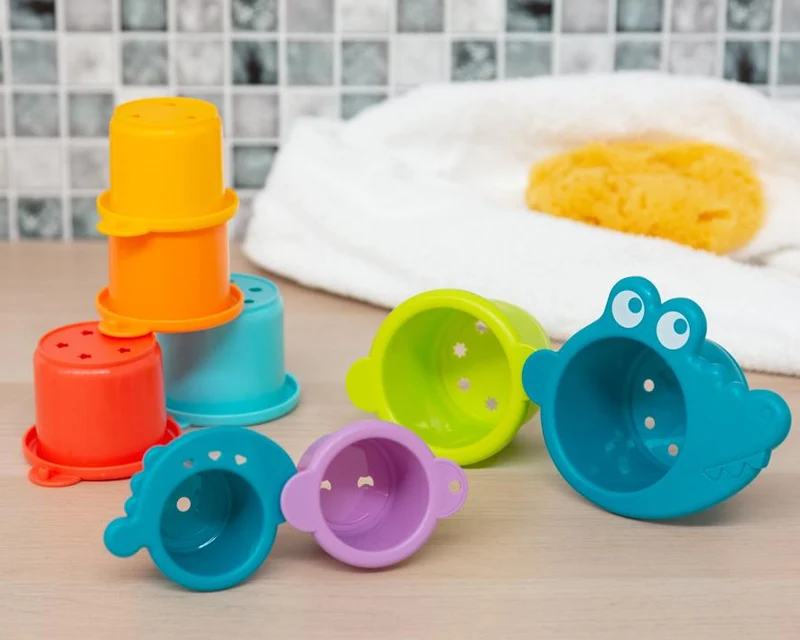 CUBI IMPILABILI COLORATI GIOCO DA BAGNO