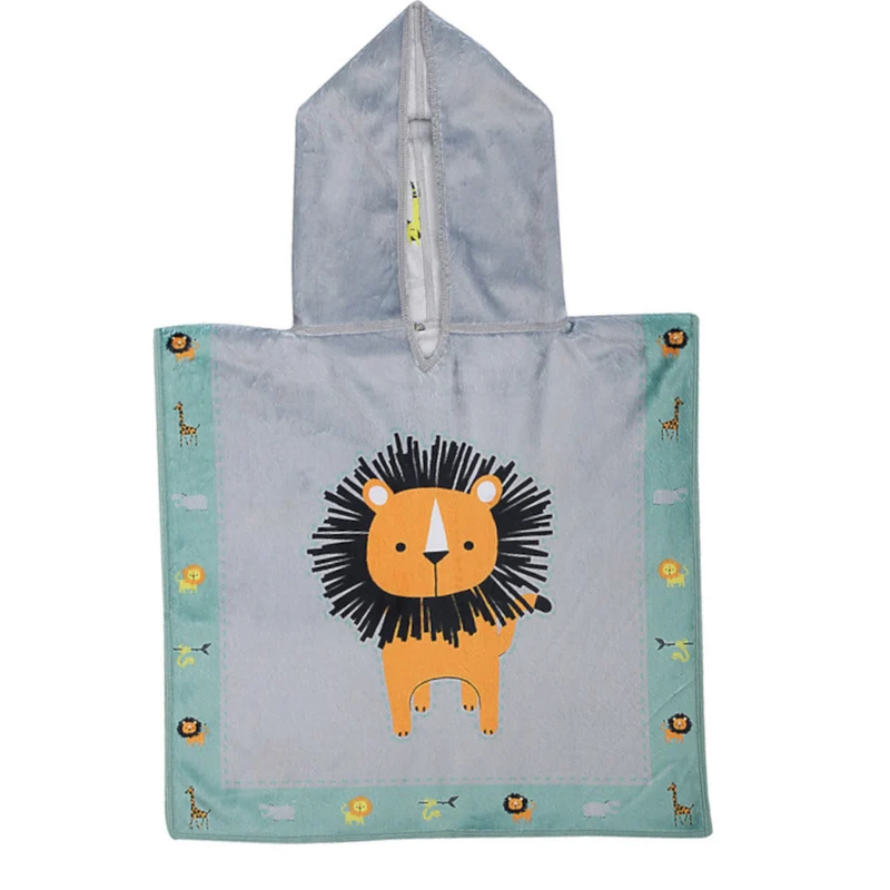 PONCHO MARE BAMBINO CON CAPPUCCIO - LEONE