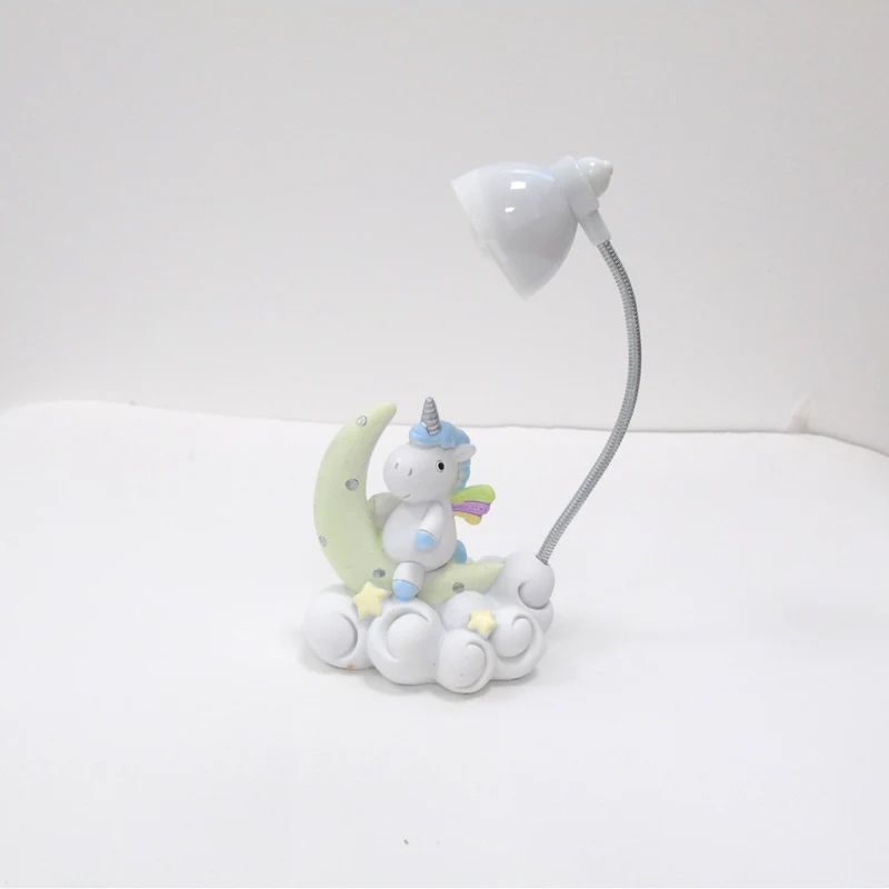 LAMPADA DA TAVOLO UNICORNO CELESTE BIMBO
