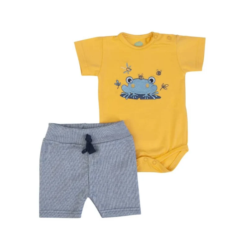 COMPLETO NEONATO BAMBINO MEZZA MANICA - RANA