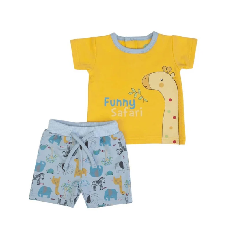 COMPLETO NEONATO BAMBINO MEZZA MANICA - GIRAFFA