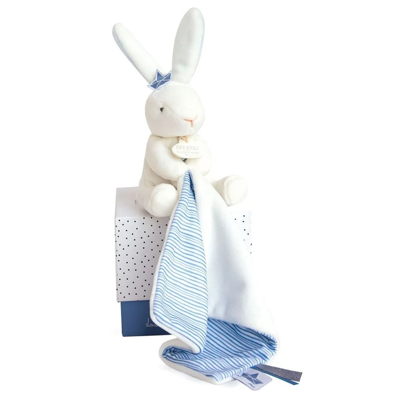 DOUDOU NEONATO CONIGLIETTO CELESTE 15 CM