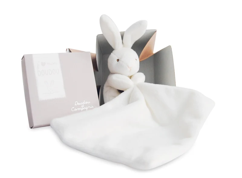 DOUDOU NEONATO CONIGLIETTO BIANCO 13 CM