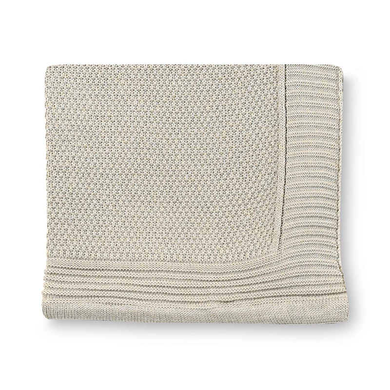 COPERTINA NEONATO CARROZZINA CULLA PASSEGGINO IN TRICOT - COTONE - SABBIA