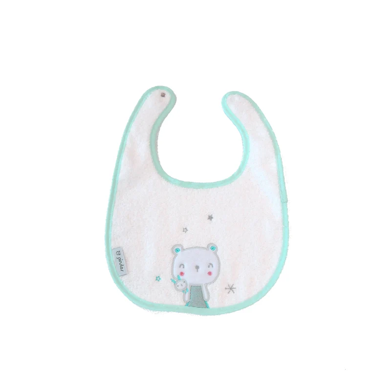 BAVAGLINO BAVETTA NEONATO IN SPUGNA IMPERMEABILE 20x25 CM BEAR