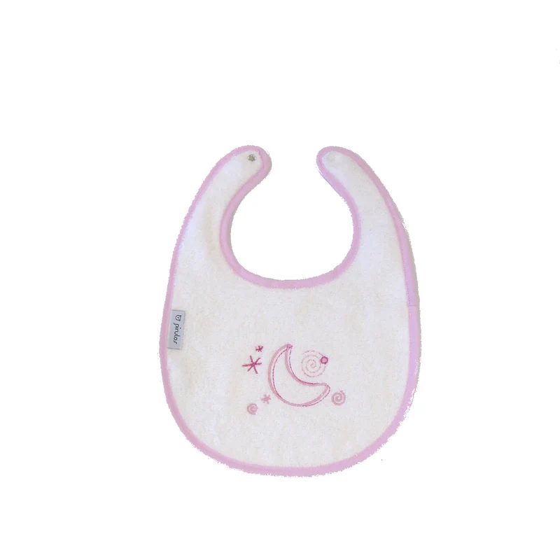 BAVAGLINO BAVETTA NEONATO IN SPUGNA IMPERMEABILE 20X25 CM MOON