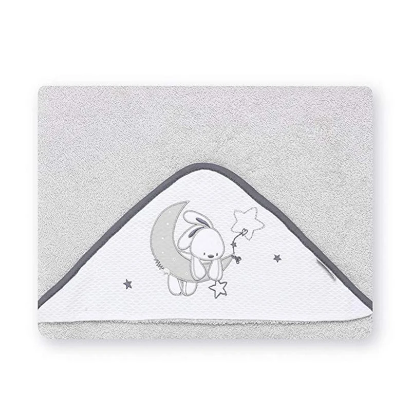 ACCAPPATOIO / ASCIUGAMANO CON CAPPUCCIO NEONATO MOON