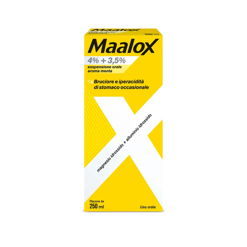 Maalox 4% + 3,5% sospensione orale aroma menta