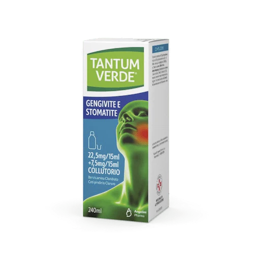 Tantum verde bocca 22,5mg/15 ml + 7,5mg/15 ml collutorio