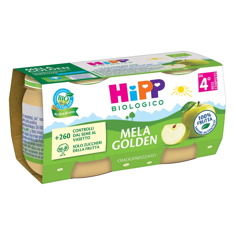 HiPP Omogeneizzato di Mela Golden Bio 160 g (2x80 g)