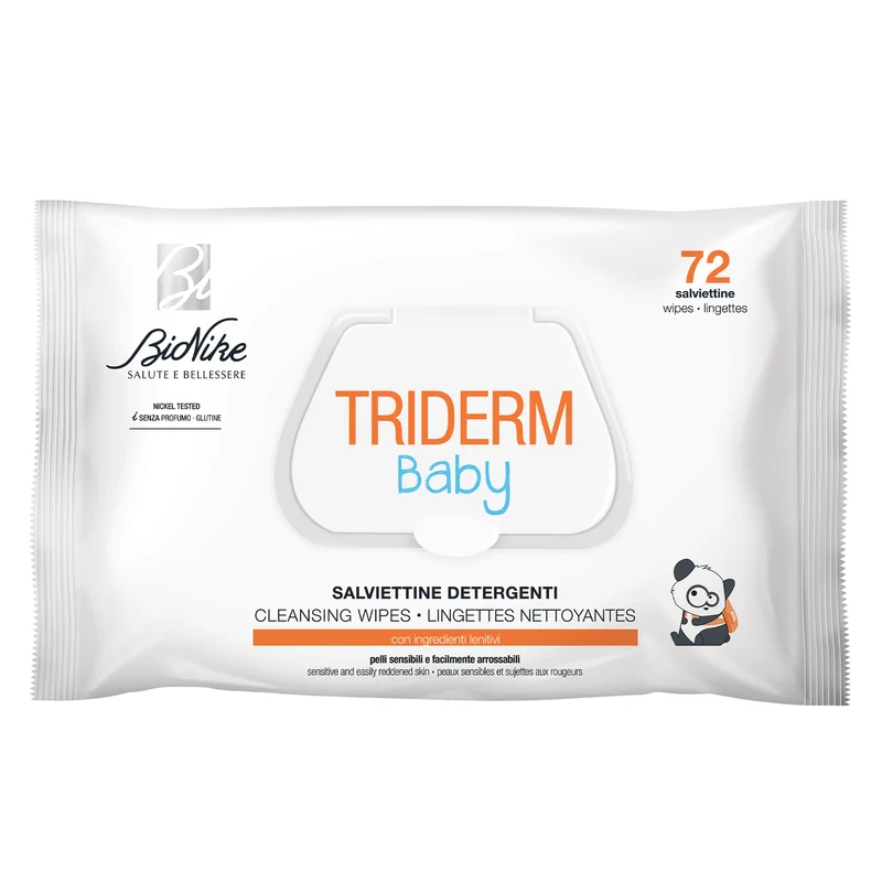 BioNike Salviette Detergenti Triderm Baby 72 pezzi