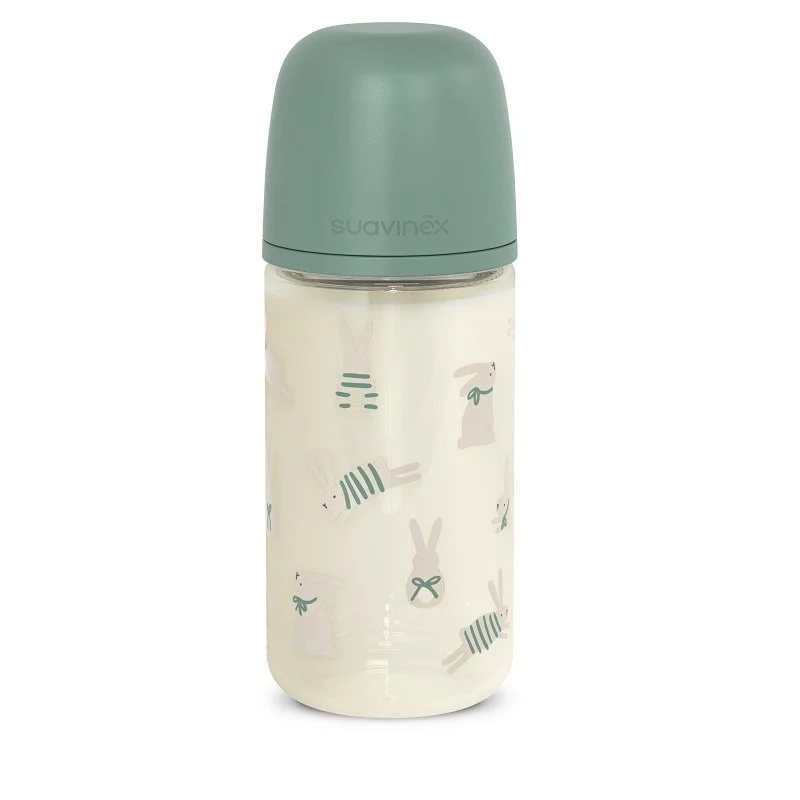 Biberon 240 ml in Vetro con Tettarella Flusso Medio Suavinex