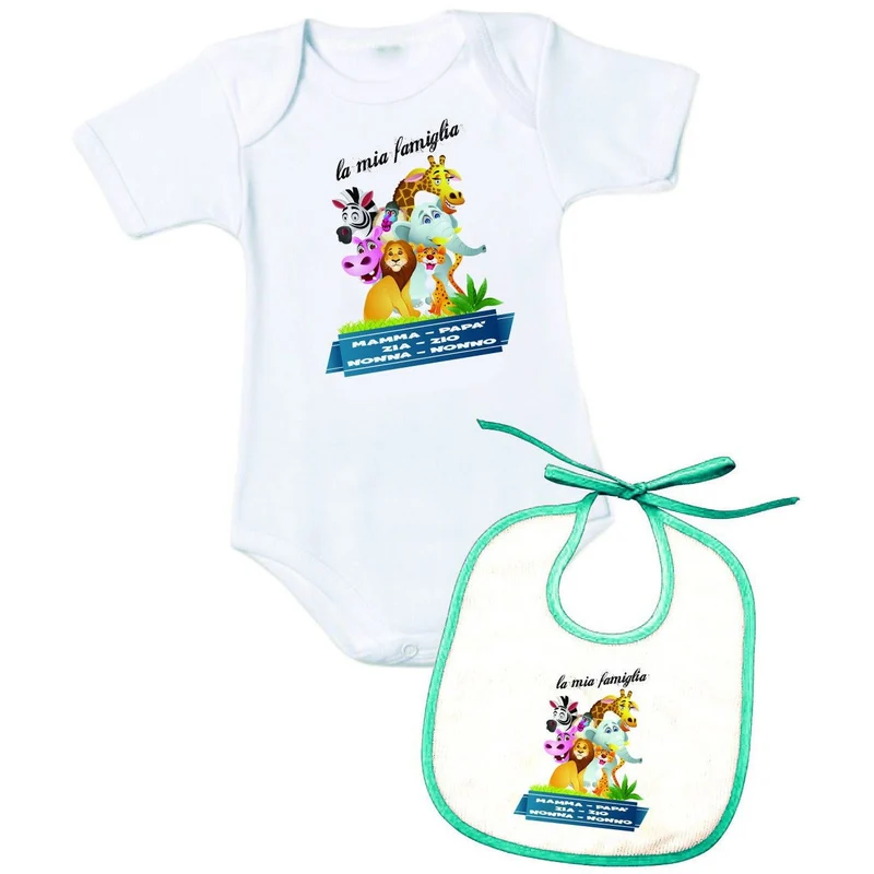 Personalizzata con frase "La mia Famiglia" - Body + Bavetta