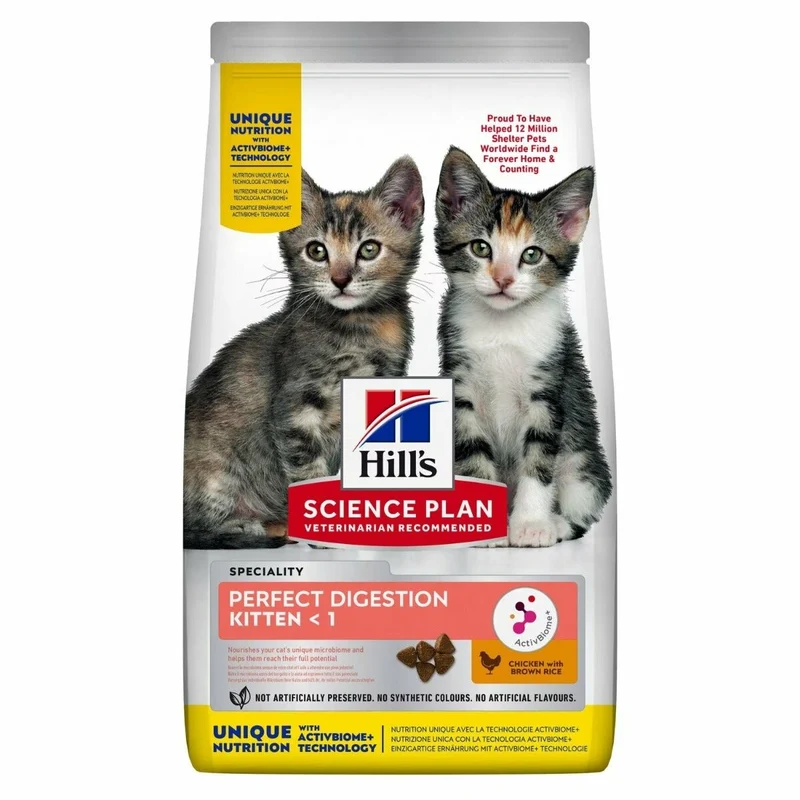 Hill's Science Plan Perfect Digestion Cibo Secco Con Pollo Per Gattini Sacco 1,5kg