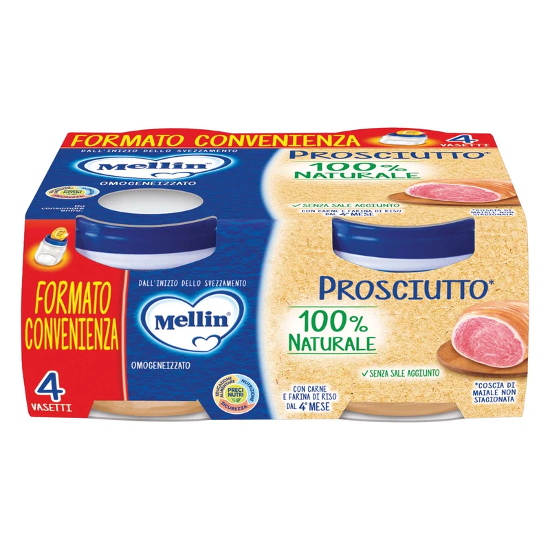 Mellin Omogeneizzato di Prosciutto 320 g (4x80 g)