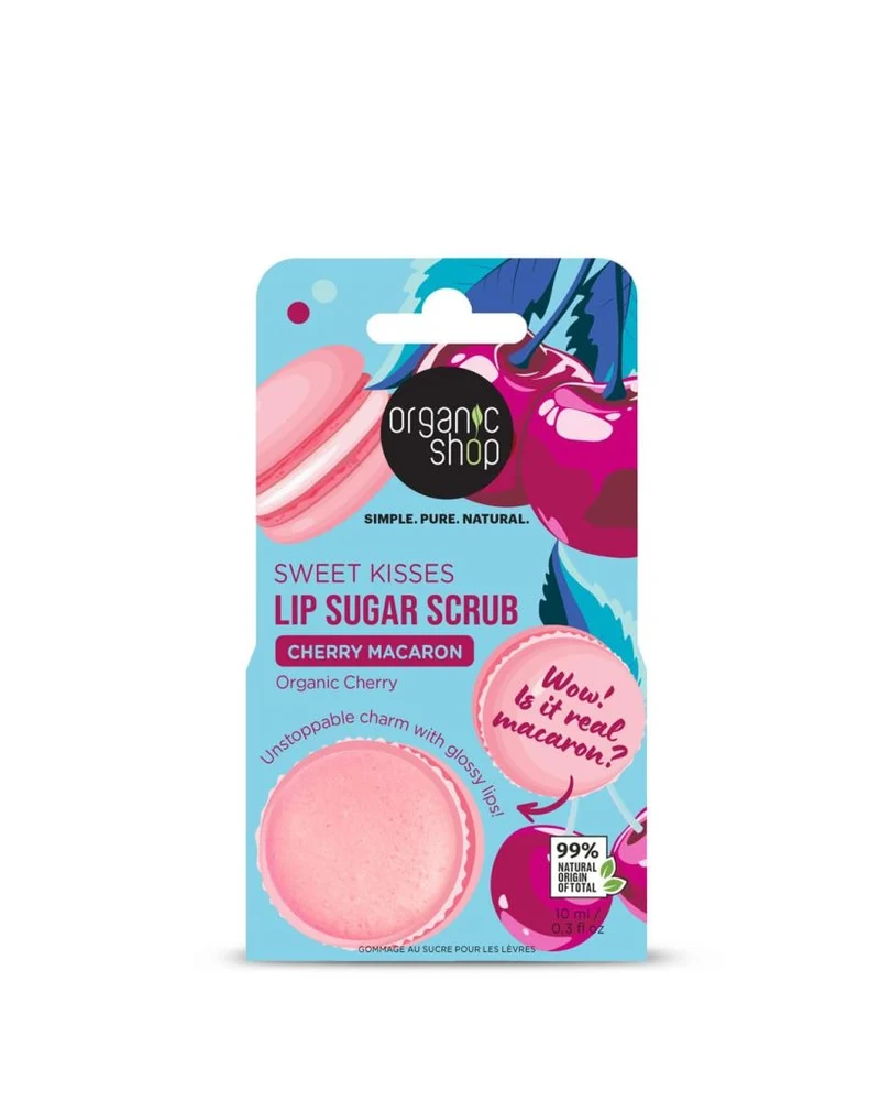 Cherry Macaron Lip Sugar Scrub