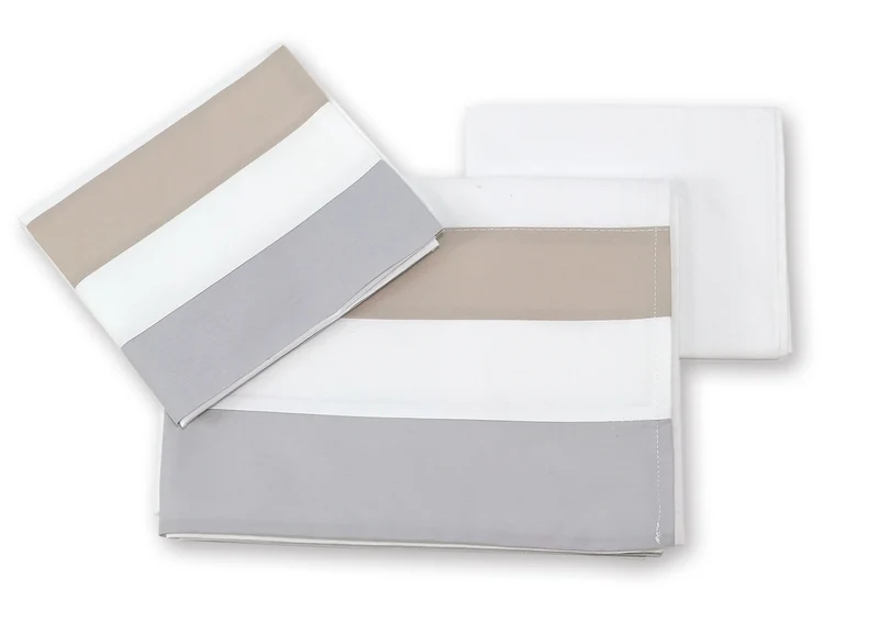 Set lenzuola letto Grigio Tortora Cuoricini
