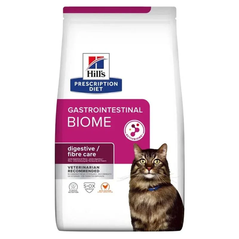 Hill's Prescription Diet Gastrointestinal Biome Digestive Fibre Care Crocchette Pollo Gatti 1,5kg